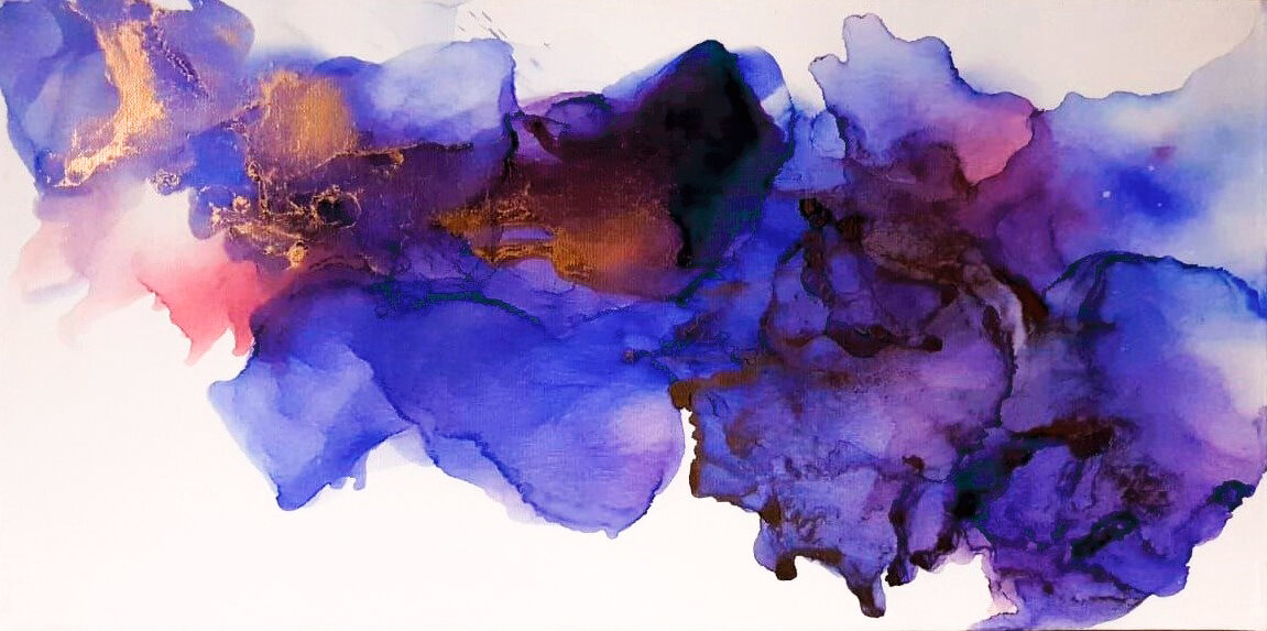 Картина алкогольными чернилами 