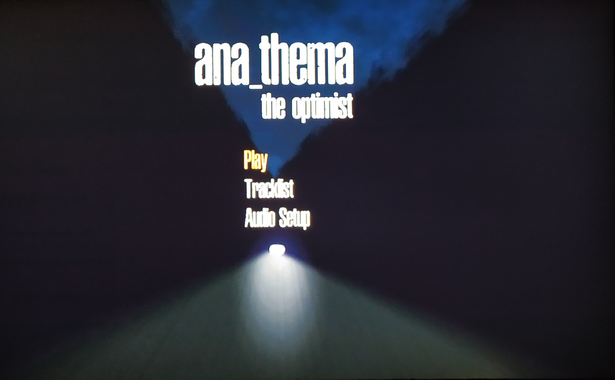 Anathema "The Optimist" Blu-ray-Audio - main menu