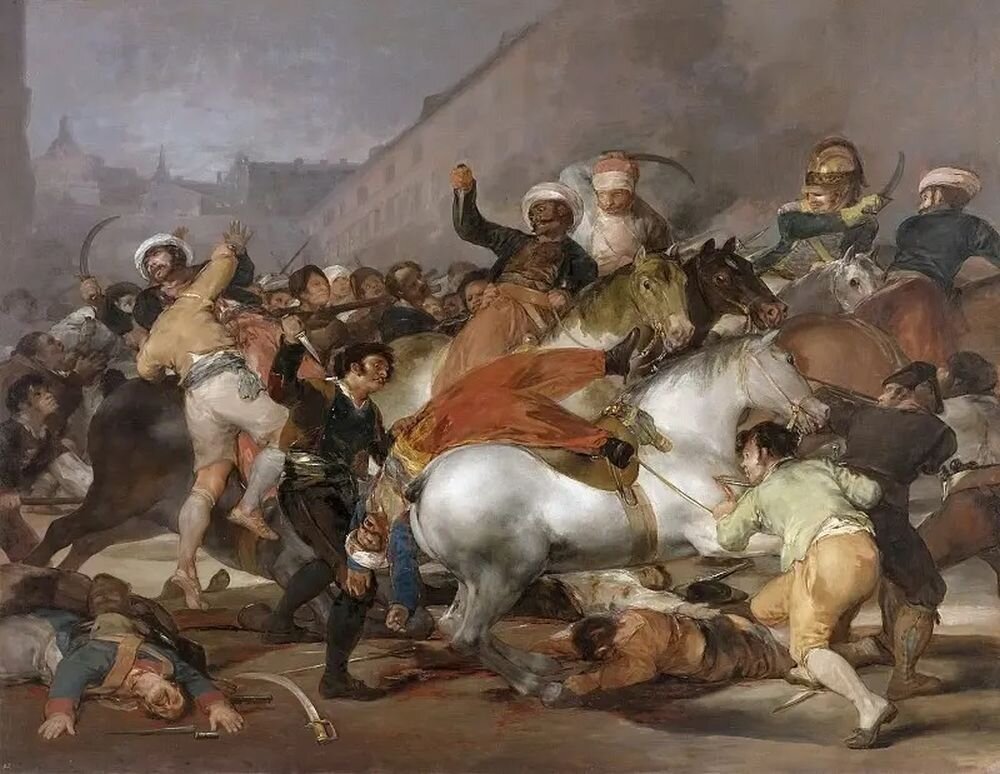 Ф. Гойя. «Восстание 2 мая 1808 года в Мадриде», 1814