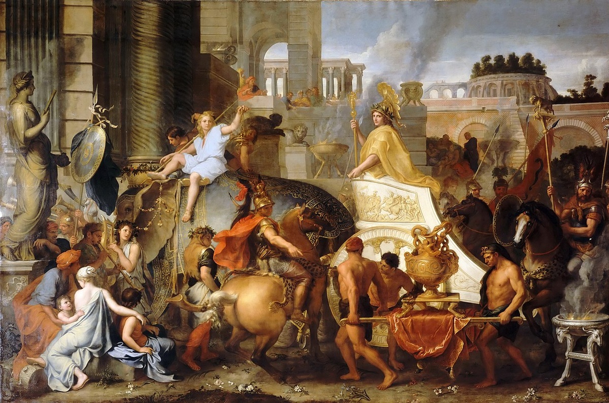 Александр вступает в Вавилон. Лебрен,  1664 года