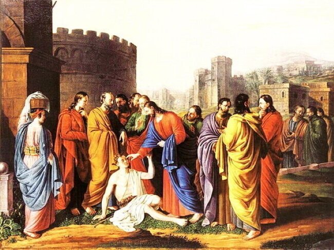 В.И. Худояров. Исцеление слепорожденного, 1860-1870-е гг.