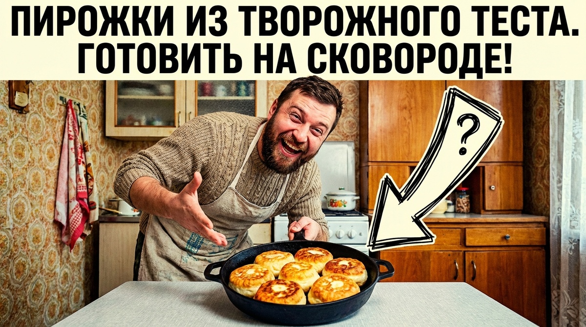 Пирожки из творожного теста. Готовить на сковороде