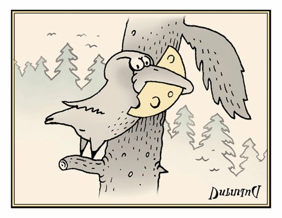 Перевёртыш "ВОРОНА И ЛИСИЦА". Художник Валентин Дубинин