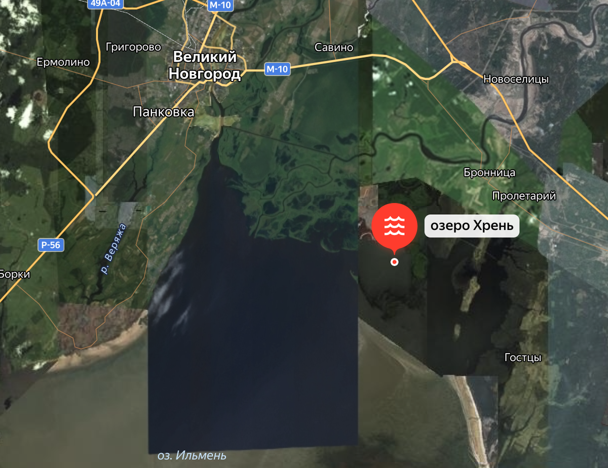 Оз. Хрень, скриншот Яндекс Карт