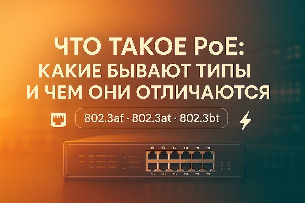 PoE (Power over Ethernet) — технология, которая стала стандартом в современных системах безопасности и умных зданиях