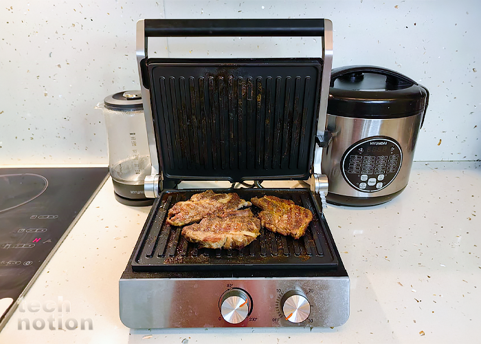 Кому нужен электрогриль, как его выбирать и особенности работы электрогриля (Чайник электрический Hyundai HYK-G3402, Электрогриль Hyundai HYG-3021, Мультиварка Hyundai HYMC-1615) / Изображение: дзен-канал technotion