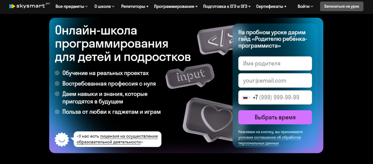 Skysmart программирование