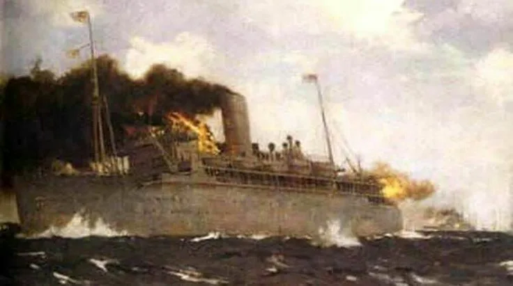 Потопление вспомогательного крейсера «Роуэлпинди»