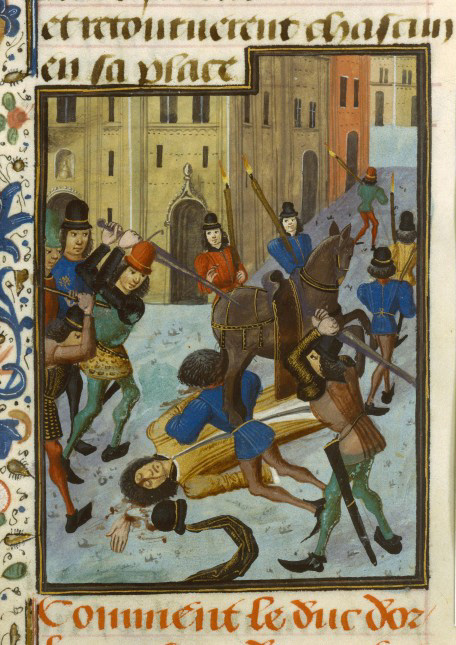 Убийство герцога Орлеанского. Авторство: Неизвестен. Bibliothèque nationale de France (BnF) -Banque d'images du département de la reproduction, Общественное достояние, https://commons.wikimedia.org/w/index.php?curid=21080991