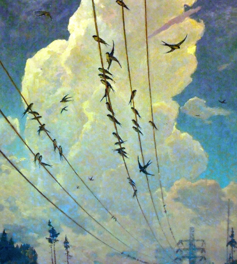 Ласточки. Яблоков Анатолий Иванович.
Холст, масло. 1961
Костромской государственный историко-архитектурный и художественный музей-заповедник