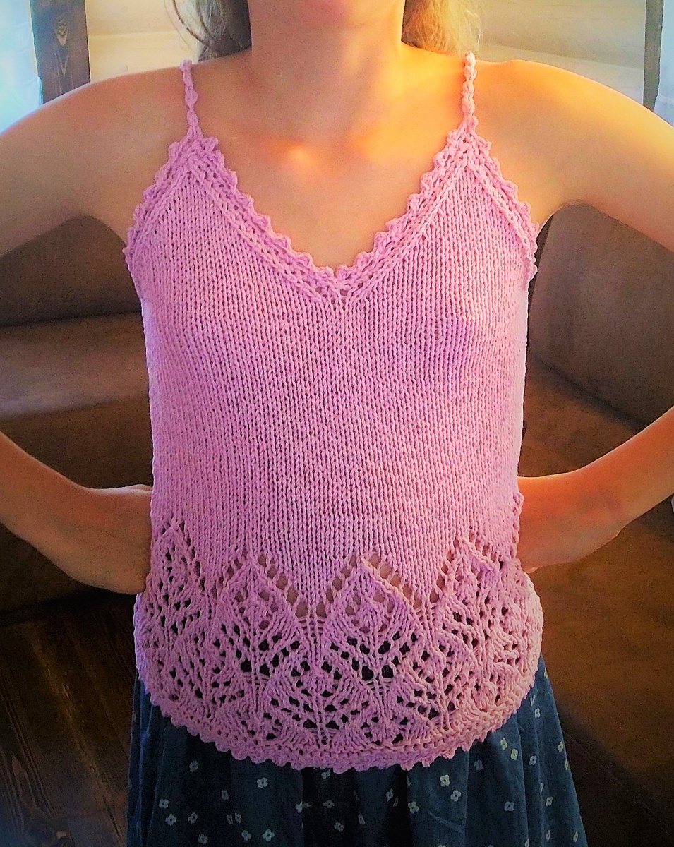 Ажурный топ спицами
