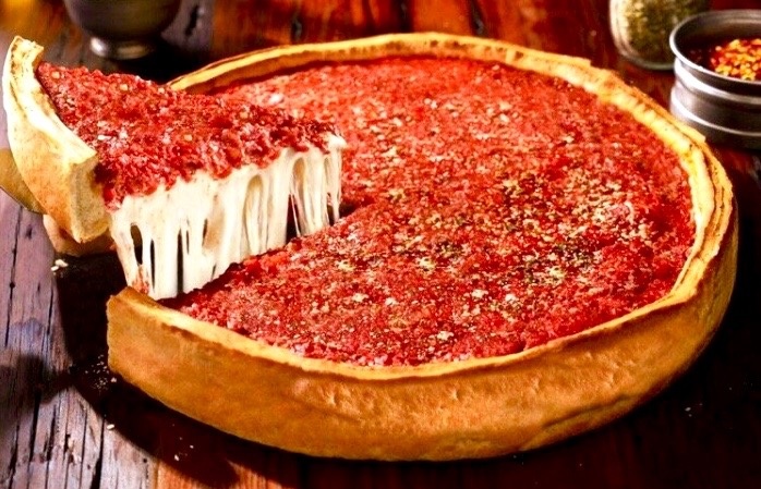 Чикагская пицца "Большая чаша"/Deep dish pizza. 