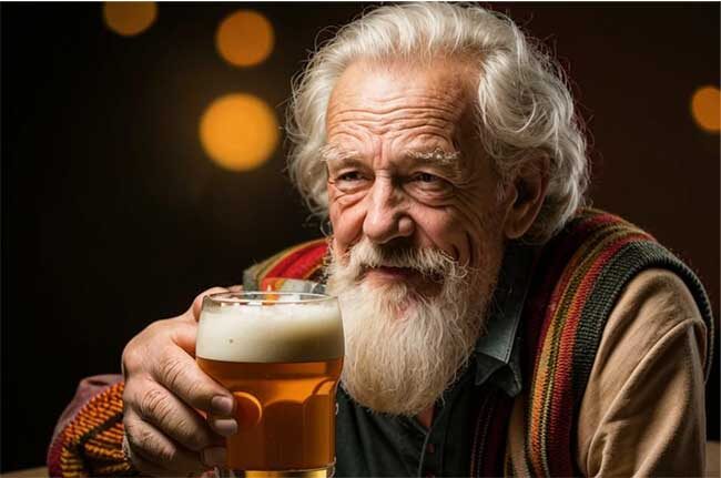 пиво пожилой человек