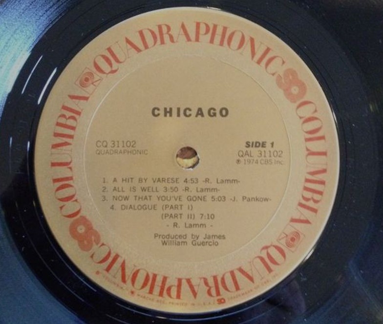 Chicago "Chicago V" LP Quad, side 1