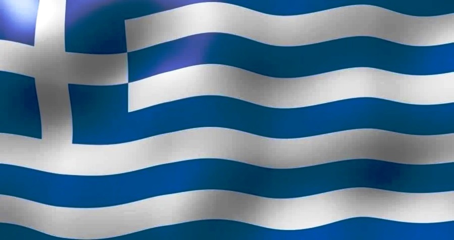 Флаг Греции – чемпиона ЕВРО-2004, выигравшей в финале у Португалии со счётом 1:0