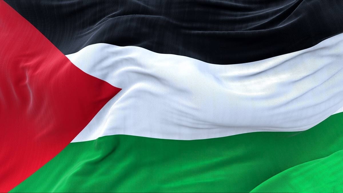 Флаг Палестины как страны, наиболее подвеженной циклу Уран-Сатурн 