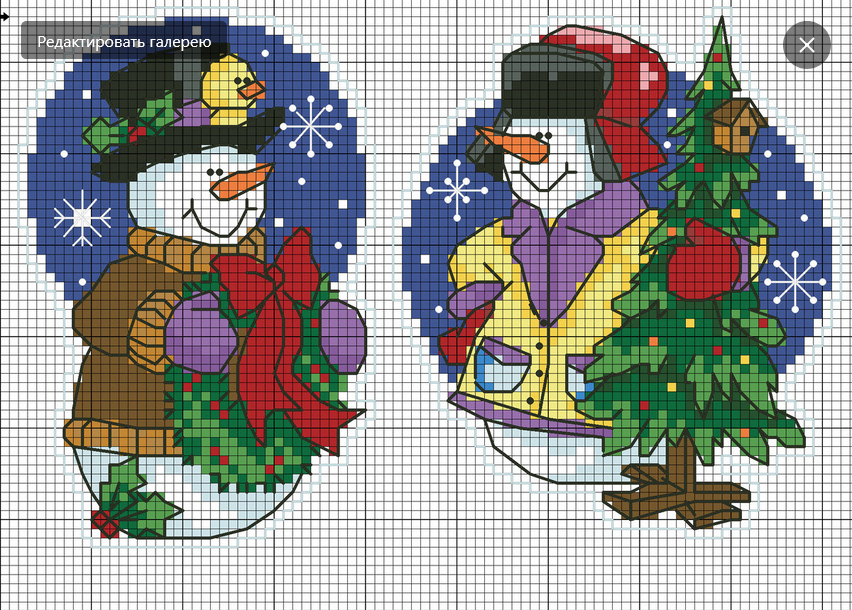 Новогодние снеговики- картинка из интрнета в свободном доступе