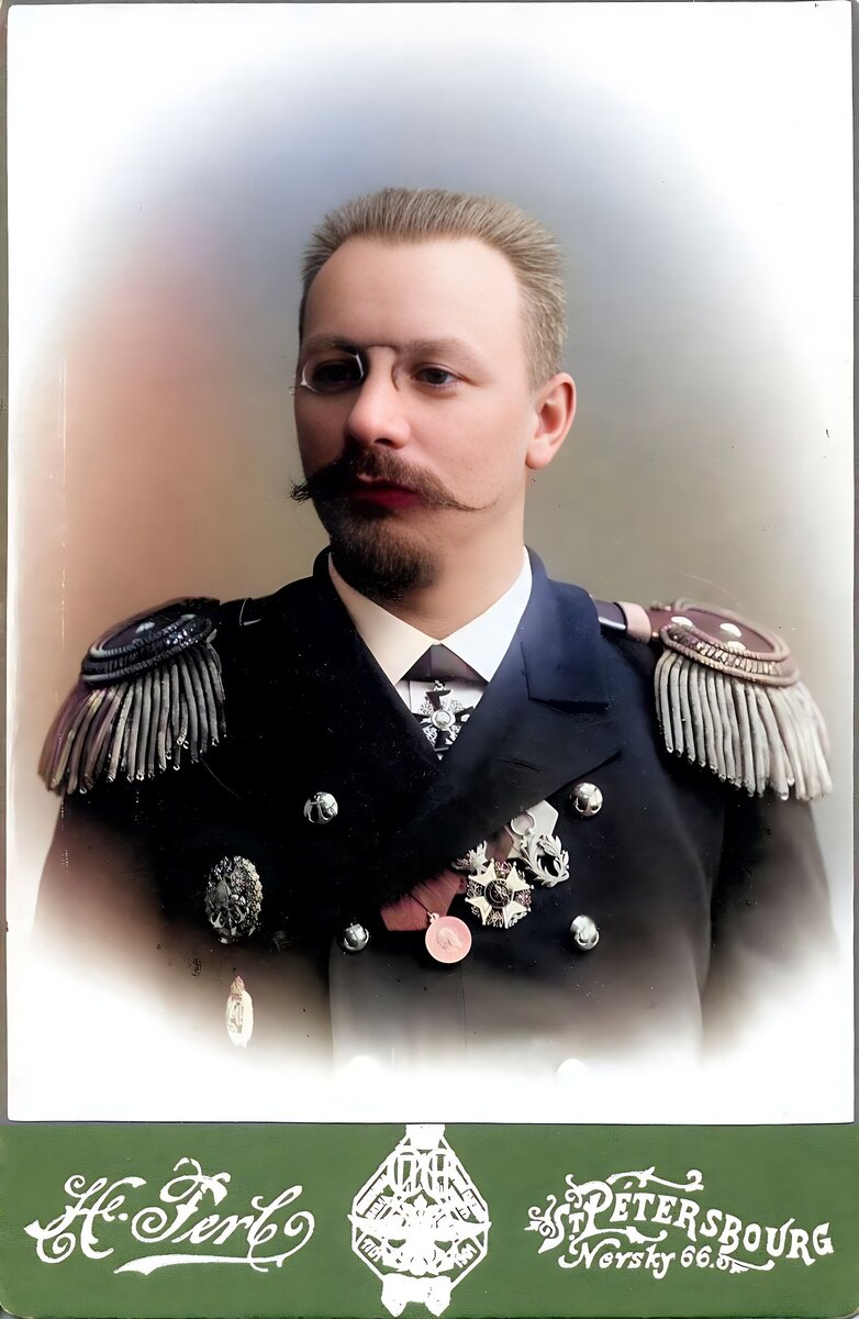 Фотографический портрет Ю. М. Шокальского. С. Петербург: Ателье Перла, 1895 г. Архив РГО