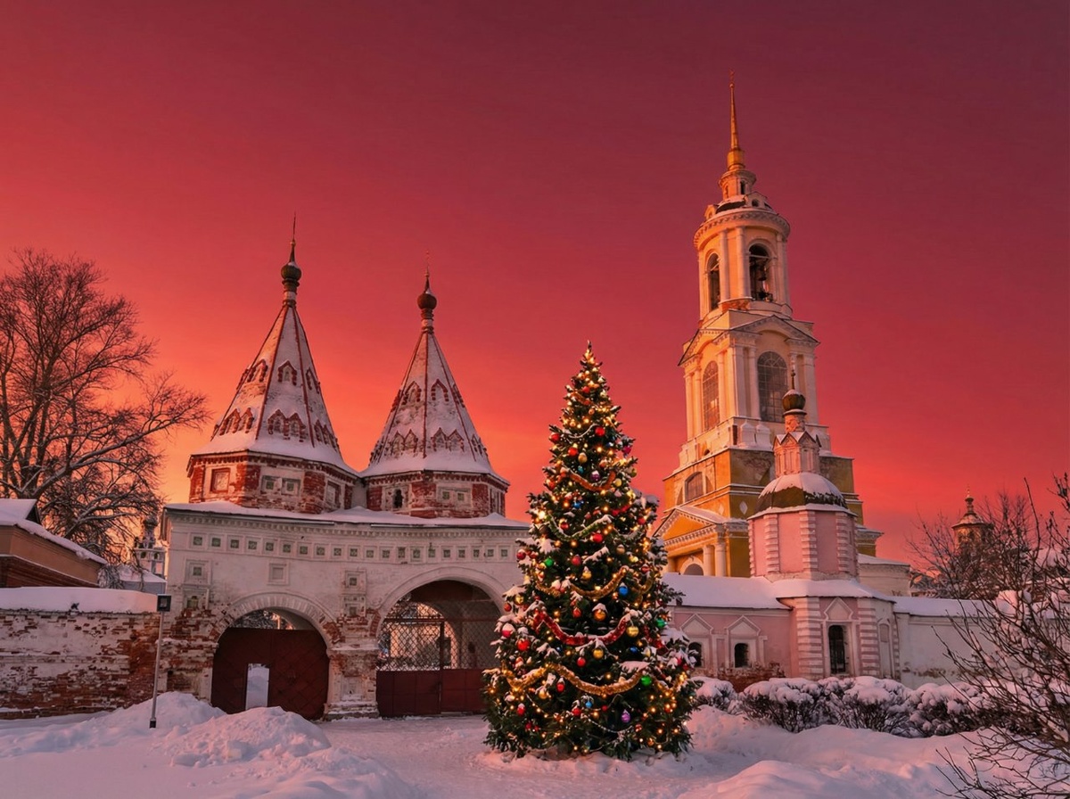 Несмотря на запреты массовых мероприятий, ёлки будут радовать жителей и гостей городов Золотого кольца. Фото: Мир Квартир