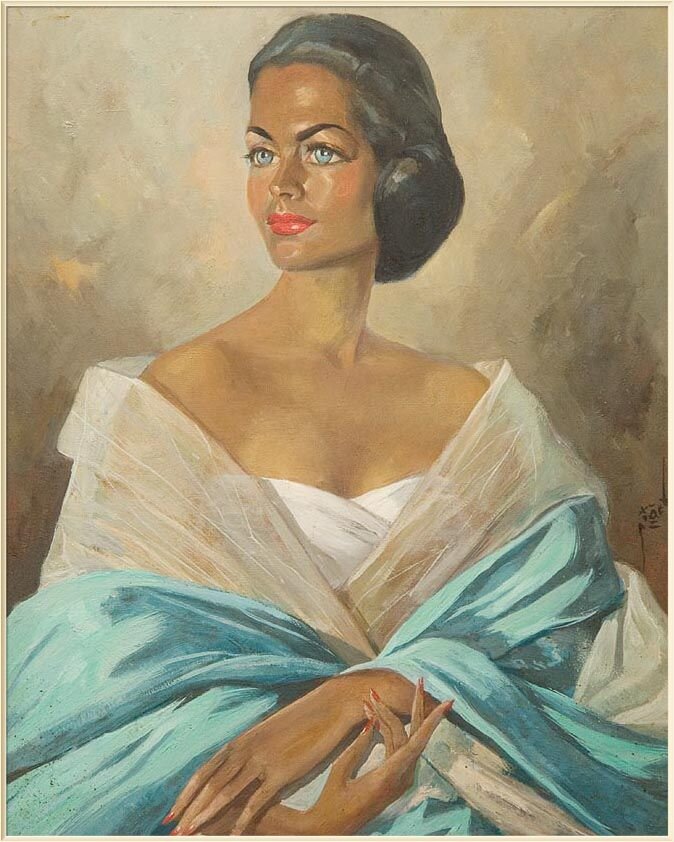 Картина французского художника-сюрреалиста Пьер Пиже / Pierre Piget / 1907 - 1990 год