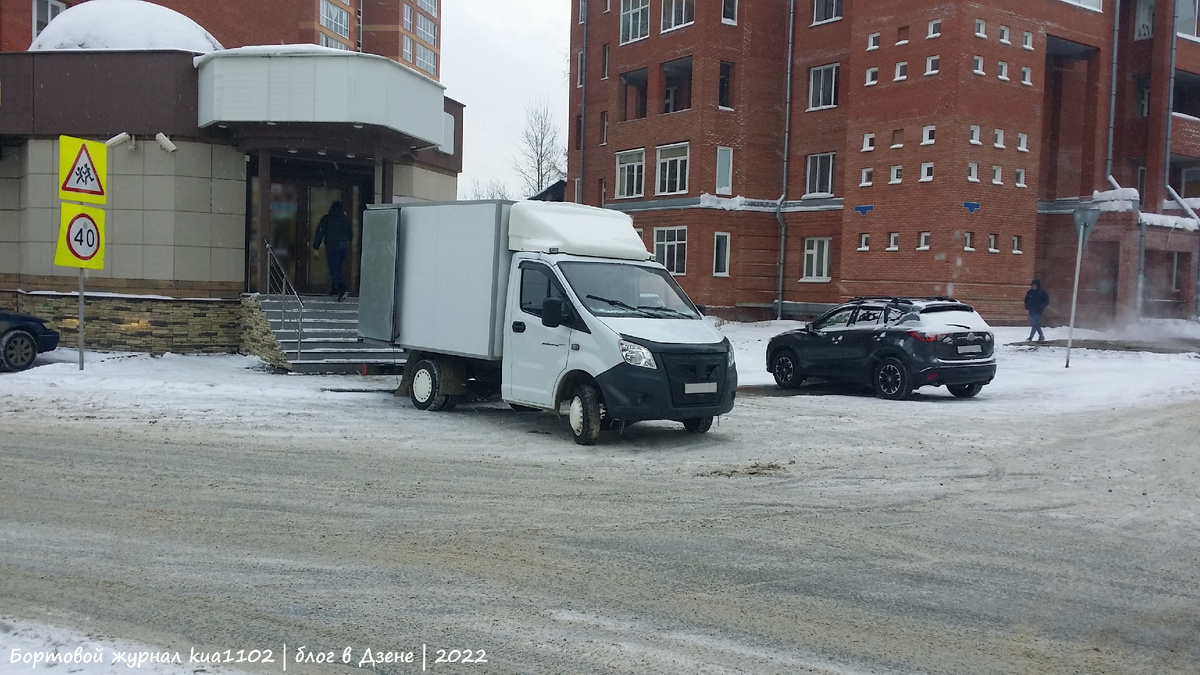 ГАЗель также имеет специальную накидку на решетку радиатора автомобиля. Автор фотографии kua1102