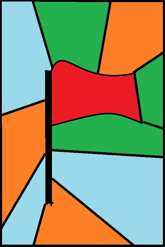 Вот такой вот примерно витраж или аппликацию я тогда смастерил в честь 60-летия ВОСР. Картинку сам нарисовал в Пайнте, заморочился. Так что, никто никаких прав на неё не имеет, кроме меня, само собой.