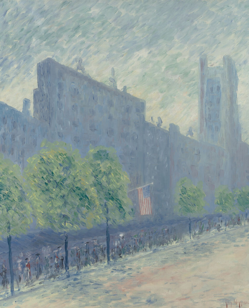 Guy Wiggins  Just Off 5th Avenue at 53rd Street , 1939.