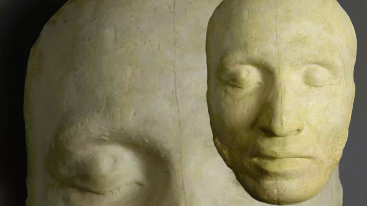 Маска А.С. Пушкина, гипс. С.И. Гальберг, 1837 г. © Государственный исторический музей