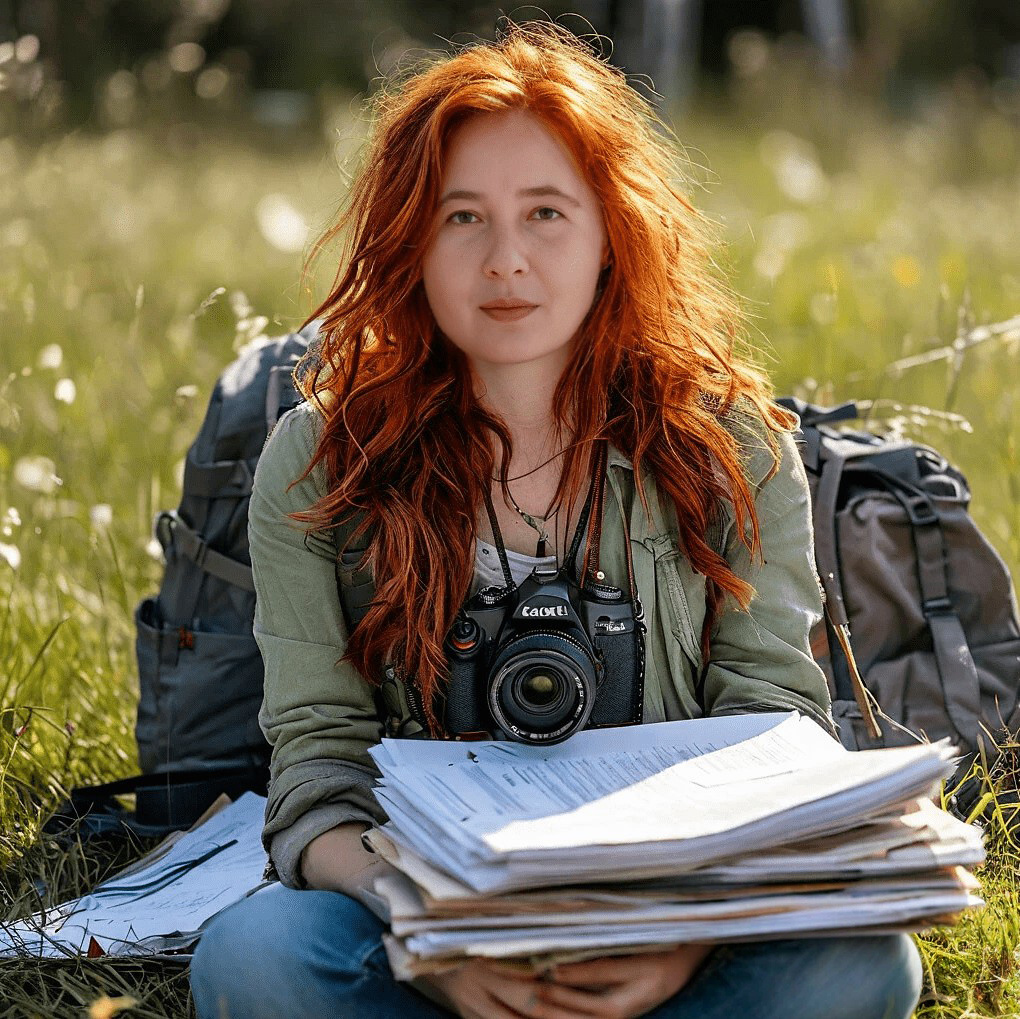 Это я пытаюсь найти что-то в своих записях. Симбиоз моего лица и моей фантазии сделан с помощью искуственного интеллекта