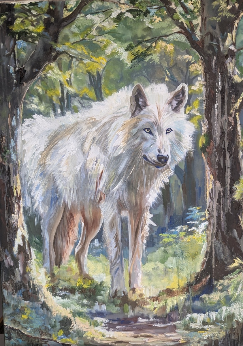 Картина холст, масло,мастихин. 70*100 "Сила Мудрости" серия "Белый Князь"