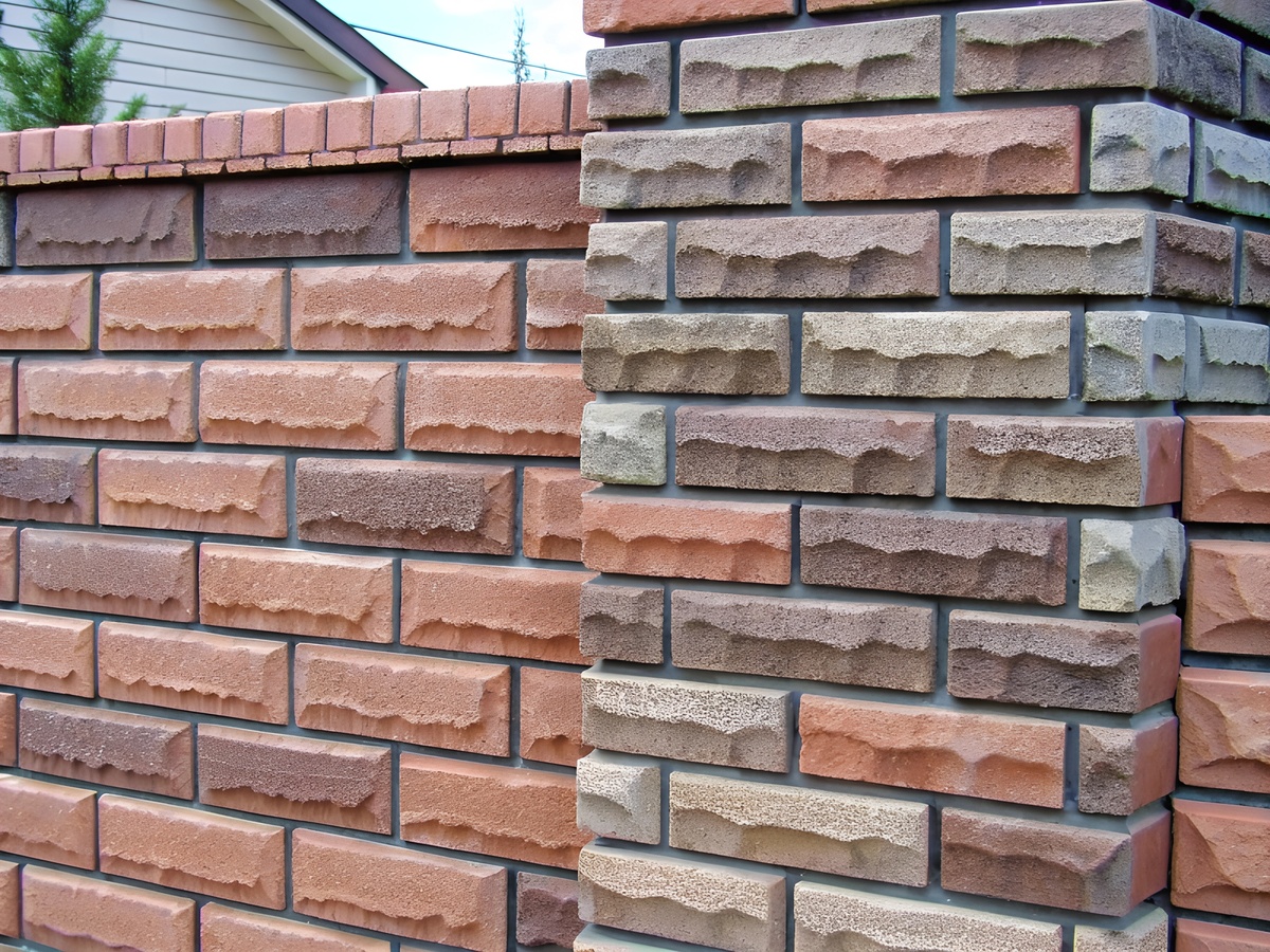 Забор из гиперпрессованного кирпича