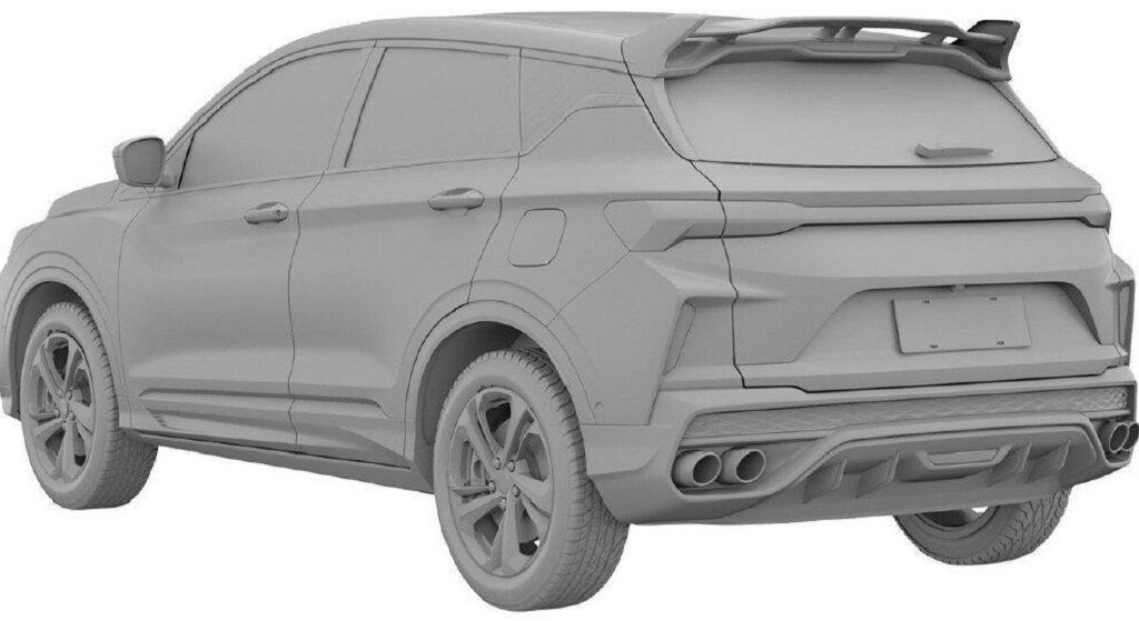На фото из базы ФИПС: Обновленный кроссовер Geely Coolray запатентовали в России