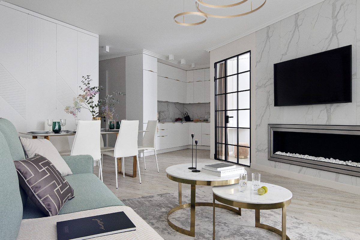 дизайн интерьера апартаментов в Светлогорске