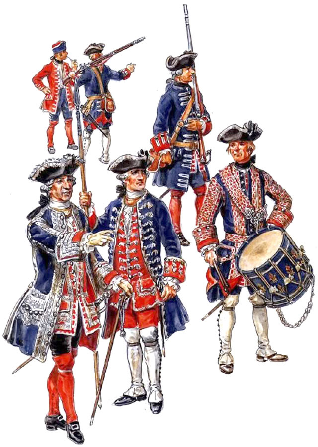 Французская пехота времен Семилетней войны