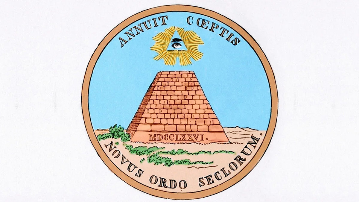 Обратная сторона Большой печати США, впервые была использована в 1782 году.