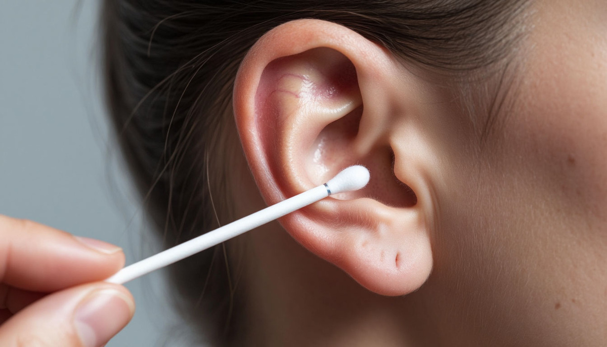 Ватные палочки выталкивают серу к барабанной перепонке, где она может застрять и вызвать проблемы со слухом.