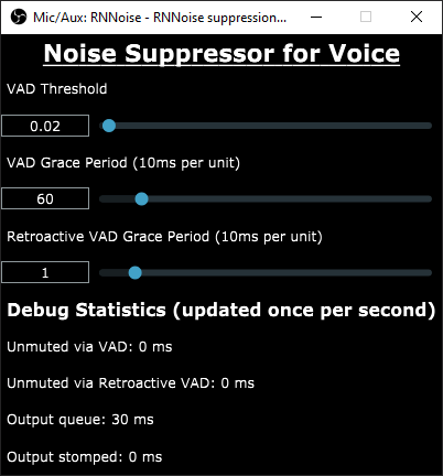 Noise suppression for voice