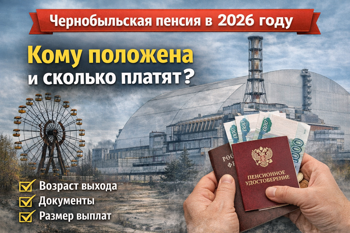 Чернобыльская пенсия в 2026 году
