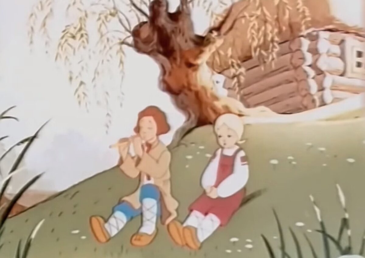 Кадр из м/ф «Золотые колосья» 1958 г.