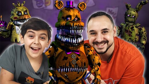 ПАПА РОБ И ЯРИК FNAF 3 И ФНАФ 4! АНИМАТРОНИКИ ИЗ FIVE NIGHTS AT FREDDY`S АТАКУЮТ!