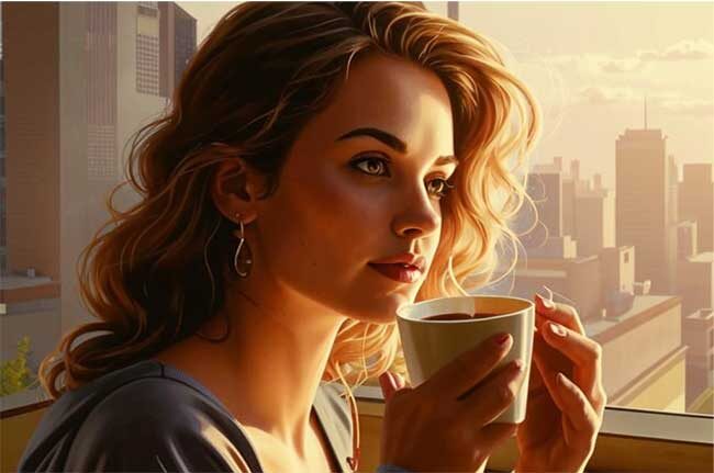 утренний кофе 