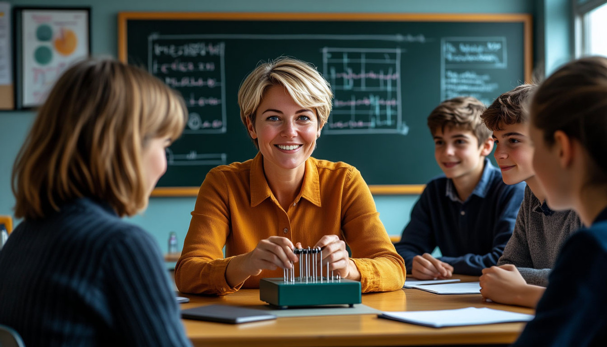 Елена Николаевна ведёт кружок после занятий