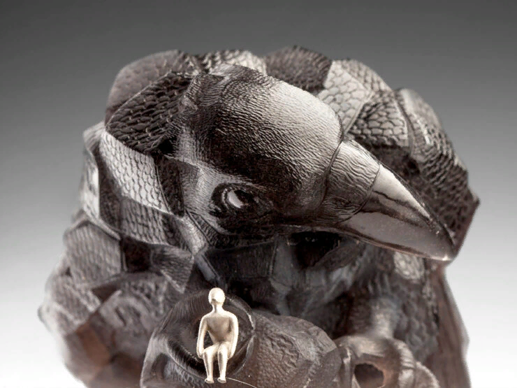  Вячеслав Леонтьев. «Ворон-город». Обсидиан. 2015