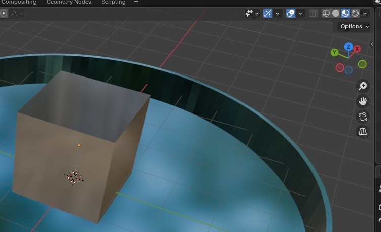 Лёд на металле в режиме Material Preview.