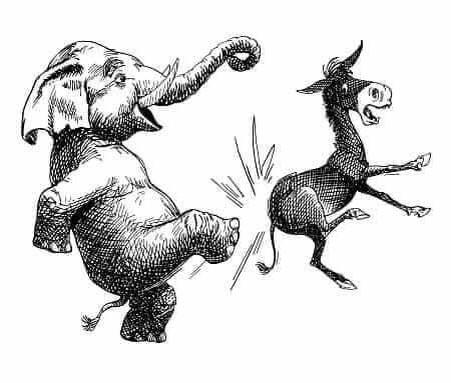 Республиканский слон в лице трумпа и дерьмократический ослик... ♦ https://www.facebook.com/mihailovichcom/posts/pfbid0DS1BgL1NiRpXgPaBebRRUBBVLNKDUmXzPcFjgzWK6aXa3vJdk5myaCW1nYMr9mz8l