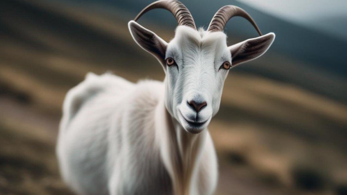    Коза на фоне степи:Автоматически сгенерированное изображение, Stable Diffusionweb