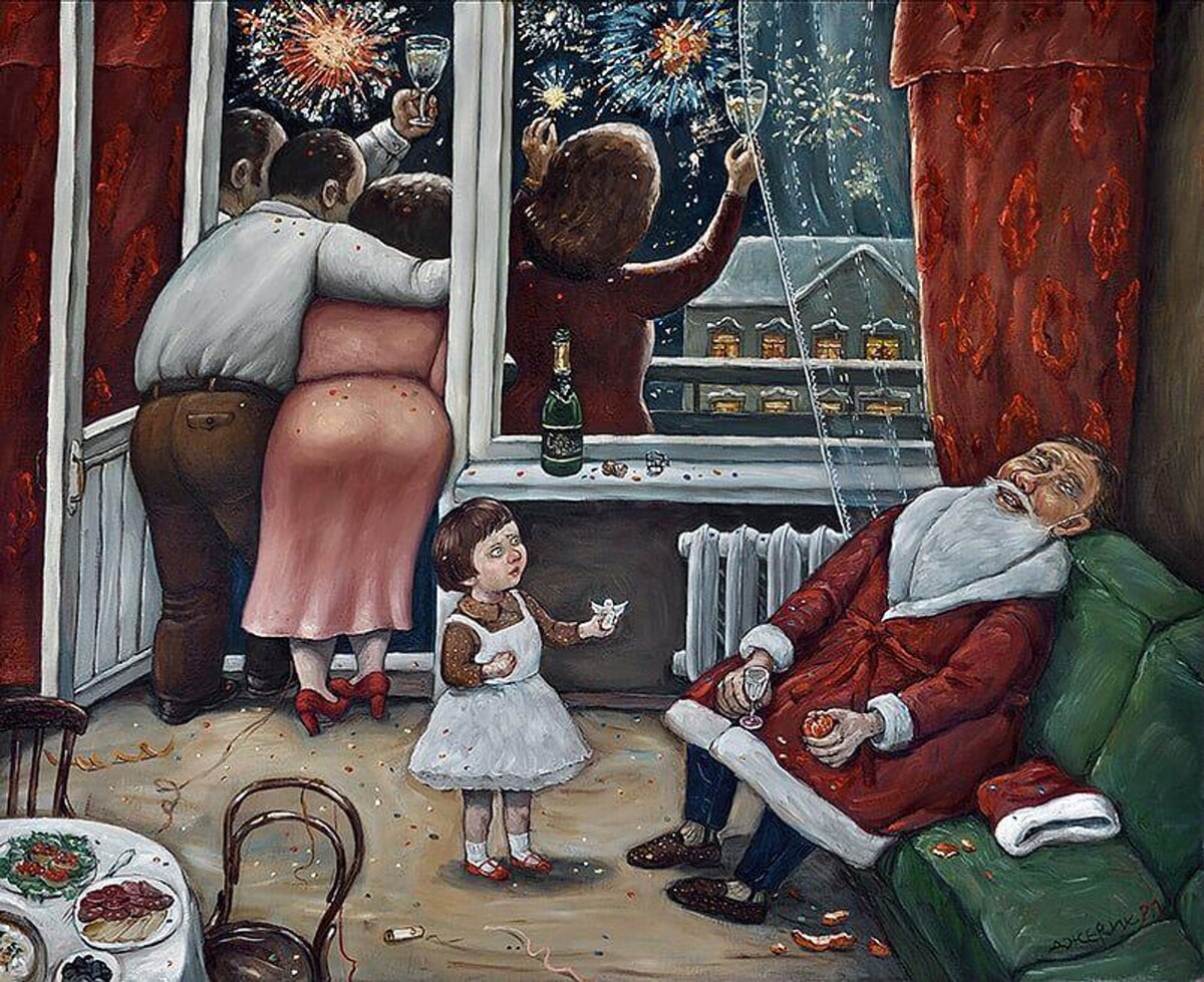 © Анжела Джерих  / Angela Dzherih / * 1965 / Дедушка Мороз устал...