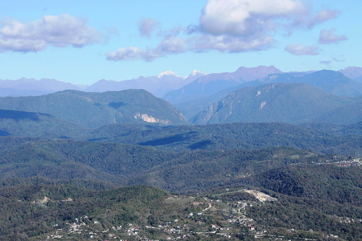 Горная часть территории города Сочи. Авторство: SKas. Собственная работа, CC BY-SA 4.0, https://commons.wikimedia.org/w/index.php?curid=44295175