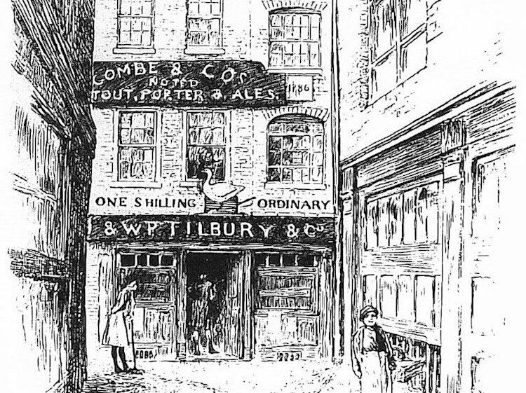 Таверна "Гусь и Рашпер", где 24 июня 1717 года прошло первое заседание "Великой лондонской ложи"