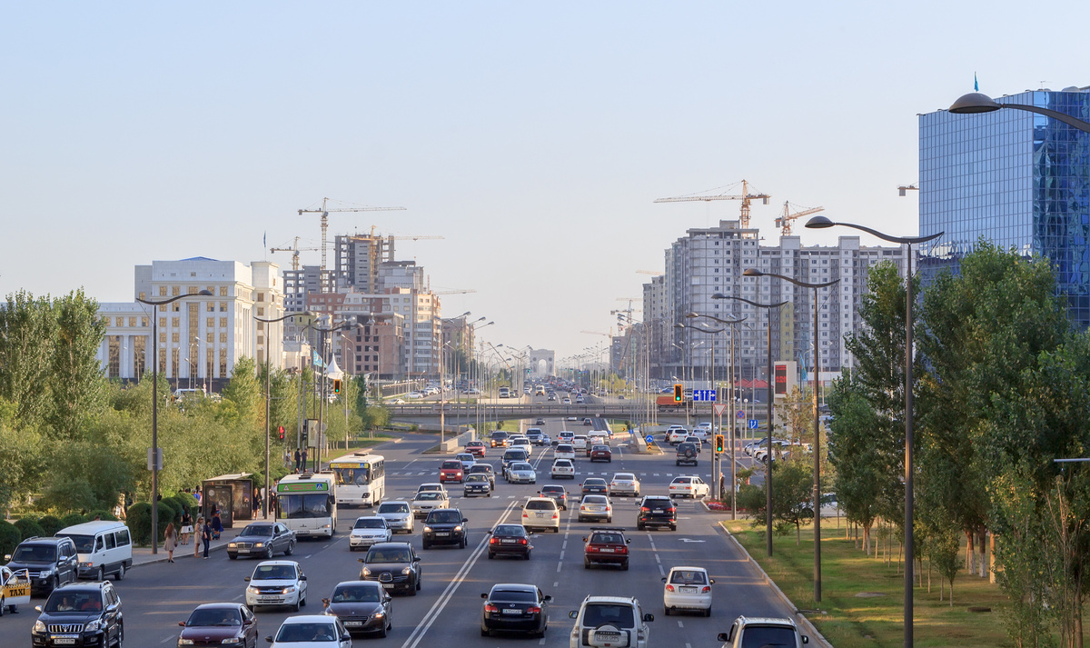 Проспект СарыАрка. Астана, Казахстан